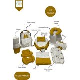 Happy Baby Dikiş Atölyesi 13’lü Babynest Puset Örtüsü Alt Açma Emzirme Yastığı Ana Kucağı Bebek Arabası Minderi - Sarı