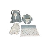 Happy Baby Dikiş Atölyesi 5 Parça Müslin Waffle Babynest Seti Taşınabilir Bebek Yatağı Pike Yastık Puset Takımı Örtüsü