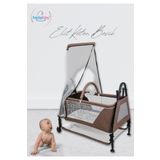 Happy Baby Elit Keten Beşik - Portatif - Sallanabilir - Oyuncaklı - Anne Yanı - Bebek Besik
