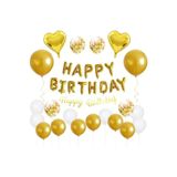 Happy Bırthday Balon Set, gold 5645649835456385