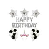 Happy Birthday Balon Set, GÜMÜŞ 5476865563756