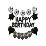 Happy Birthday Balon Set, SİYAH 34457634634634