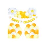 Happy Bırthday Eva Banner ve Gülenyüz Papatya Folyo Balon Seti