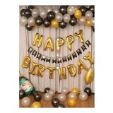 Happy Birthday Folyo Balon Banner Balon Seti
