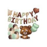 Happy Birthday Folyo Yavru Ayi Folyo Balon Set
