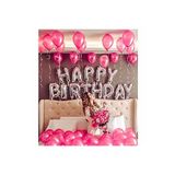 Happy Bırthday fuşya balon seti 50 adet