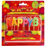 HAPPY BİRTHDAY HARF PASTA MUMU - RENKLİ DOĞUM GÜNÜ PARTİ MUM SETİ
