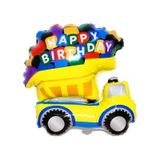 Happy Birthday Kamyon Folyo Balon 80 Cm İnşaat Temalı Parti Malzemesi