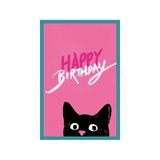 Happy Birthday – Kedi Temalı Doğum Günü Kartı | Hediye Not Kartı Dekoratif Kartpostal 10×15 cm