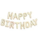 Happy Birthday Krem Harf Folyo Balon Set