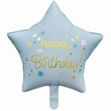 Happy Birthday Mavi Yıldız Folyo Balon 1 Adet