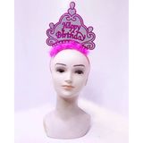 Happy Birthday Neon Pembe Renk Doğum Günü Tacı 24X15 Cm P142873s4952