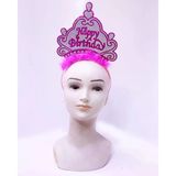 Happy Birthday Neon Pembe Renk Doğum Günü Tacı 24X15 Cm P79804s2144