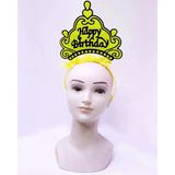 Happy Birthday Neon Sarı Renk Doğum Günü Tacı 24X15 Cm P142875s3527
