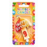 Happy Birthday Şemsiye Tasarımlı Rakam Mum – Doğum Günü Pastası İçin Dekoratif Pasta Mumu (6/7 / 8/9 Seçenekli) (9)