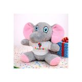 Happy Birthday Tişörtlü Sevimli Peluş Fil 100390
