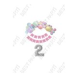 Happy Bırthday Yazılı Banner Makaron Balon Seti 2 Yaş Gümüş Set Doğum Günü