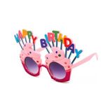 Happy Birthday Yazılı Pembe Fuşya Parti Gözlüğü