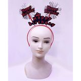 Happy Birthday Yazılı Püsküllü Neon Kırmızı Renk Doğum Günü Tacı 22X19 Cm Go53/04739