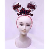 Happy Birthday Yazılı Püsküllü Neon Kırmızı Renk Doğum Günü Tacı 22X19 Cm P79809s5623