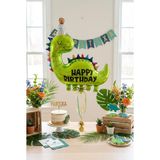 Happy Birthday Yeşil Dinozor Temalı Folyo Balon | Çocuk Doğum Günü Parti Süsleme Dekorasyon Balonu