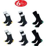 Happy Body Çorap (ART.13352) Penye 6lı Set Erkek Soket Confort Lastik Özel Kutulu - 39 - 44 - Çok Renkli