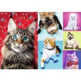 Happy Cats 1000 Parça Çocuk Puzzle Kediler 1000 Parça Kedili Yapboz
