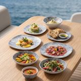 Happy Chef Velora Cloud 8 Parça Yemek Takımı, Çanta Hediyeli, Thermoset Melamin