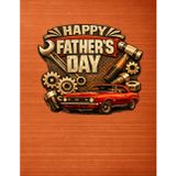 Happy Father’s Day Carbon Fiber Notebook – 120‑Page College‑Ruled pages: Matte Finish | Masculine Gear & Car Theme | for Dad, Husband, or Grandpa