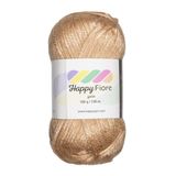 Happy Fiore Parlak Örgü İpi - 100 g / 230 m - Yün/Poliamid/Akrilik Karışımı - Parlak Dokulu, Yumuşak ve Dayanıklı (Vanilya)