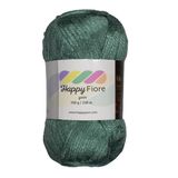 Happy Fiore Parlak Örgü İpi - 100 g / 230 m - Yün/Poliamid/Akrilik Karışımı - Parlak Dokulu, Yumuşak ve Dayanıklı (Yeşil)
