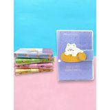 Happy & Fun Kedi A7 Not Defteri , Çıt Çıtlı Cep Defteri - Mavi