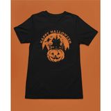 Happy Halloween Unisex Tişört T-Shirt - Siyah