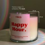 Happy Hour Kokulu Mum, Soya Wax Mum, Dekoratif Mum - Beyaz