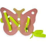 Happy Junior Montessori Ahşap Eğitici Kelebeğe İp Geçirme Oyuncağı