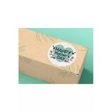 Happy Mother's Day Etiket Yuvarlak Mat Stıcker 4 Cm (40 Adet)