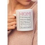Happy Mother's Day No:2 Baskılı Anneler Günü Doğum Günü Anneye Hediye Kupa Bardak - Beyaz
