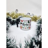 Happy Mountains Isme Özel Kişiye Özel Mutlu Noeller Yılbaşı Temalı Happy New Year Design T Kupa Bardak Latte Fincanı - Renkli