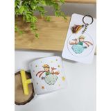 Happy Mountains Küçük Prens Desenli T Latte Fincanı Anahtarlık Hediye Seti - 1 Adet - 200 ml
