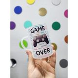 Happy Mountains Oyun Severler İçin Game Over Temalı Buzlu Cam Çay Bardağı Çay Fincanı - Renkli