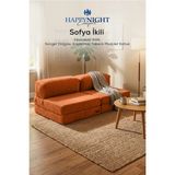 Happy Night Sofya İkili Koltuk | Oyun Koltuğu | Sünger Koltuk | Sinema Koltuğu. 90X180 cm - Kiremit