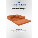 Happy Night Sofya Küçük Köşe | Aktivite Koltuğu | Oyun Koltuğu | Sünger Koltuk | Sinema Koltuğu. 180X180 cm - Kiremit