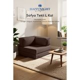 Happy Night Sofya Tekli Koltuk L Kol | Oyun Koltuğu | Sünger Koltuk | Sinema Koltuğu. 90X90 cm - Kahve