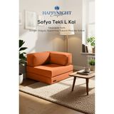 Happy Night Sofya Tekli Koltuk L Kol | Oyun Koltuğu | Sünger Koltuk | Sinema Koltuğu. 90X90 cm - Kiremit