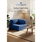 Happy Night Sofya Tekli Koltuk L Kol | Oyun Koltuğu | Sünger Koltuk | Sinema Koltuğu. 90X90 cm - Lacivert