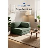Happy Night Sofya Tekli Koltuk L Kol | Oyun Koltuğu | Sünger Koltuk | Sinema Koltuğu. 90X90 cm - Yeşil