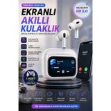 Happy Owl Ekranlı Bluetooth Kulaklık Dokunmatik Akıllı Şarj Kutusu, Oyunlu, Arama Bildirim Gösteren Kablosuz Kulak İçi Kulaklık