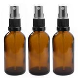 Happy Packaging 50ML Amber Yuvarlak Boş Cam şişe Siyah Sis Spreyi ve Üstü Kapaklı | Doldurulabilir | Uçucu Yağlar İçin Sızdırmaz | Yeniden kullanılabilir | DIY Parfümler | DIY serumları (3)
