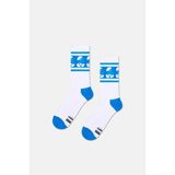 Happy Socks - Beyaz Şirinler Desenli Pamuklu Çorap - 41 - 46