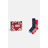 Happy Socks - Çok Renkli 2’li Kadeh Desenli Pamuklu Çorap Seti - 36 - 40 - 105-Renkli